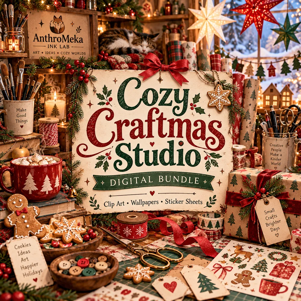 Cozy Craftmas Studio artwork concept