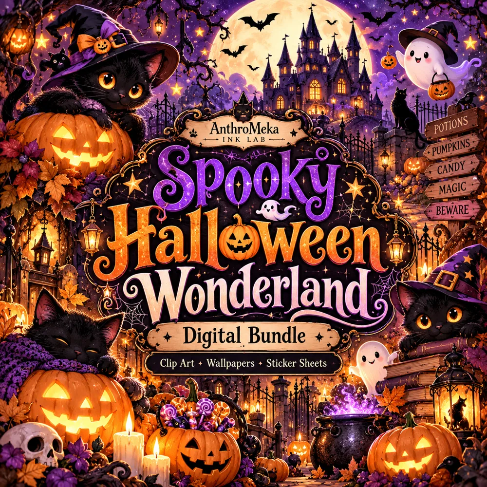 Spooky Halloween Wonderland artwork concept